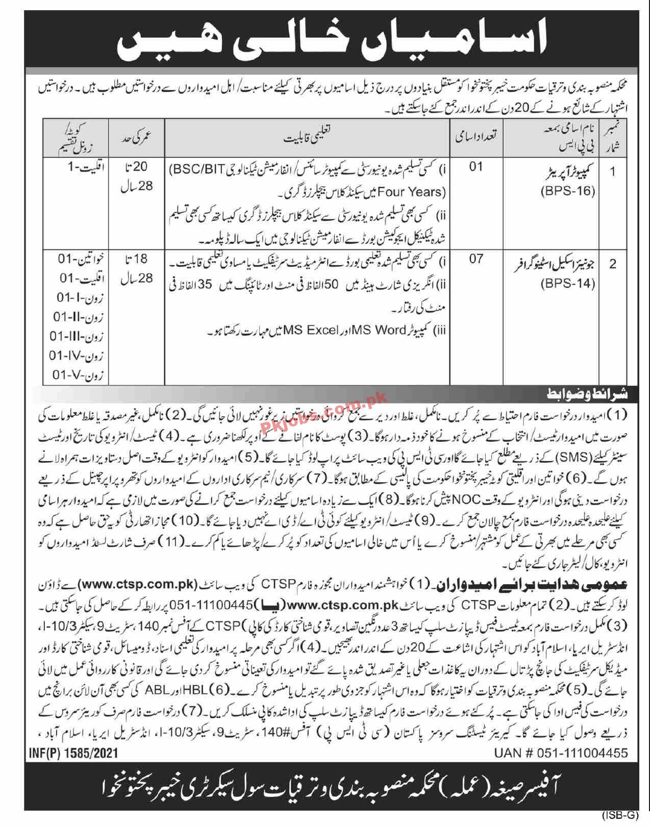 Jobs in Population Welfare Department