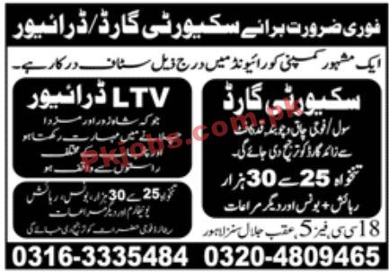 Jobs in Reputed Company Lahore