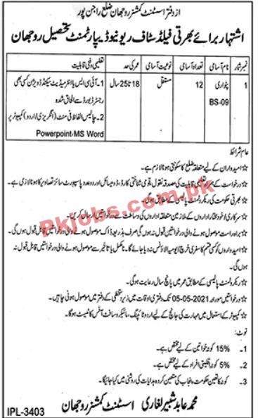 Jobs in Revenue Department Rajanpur