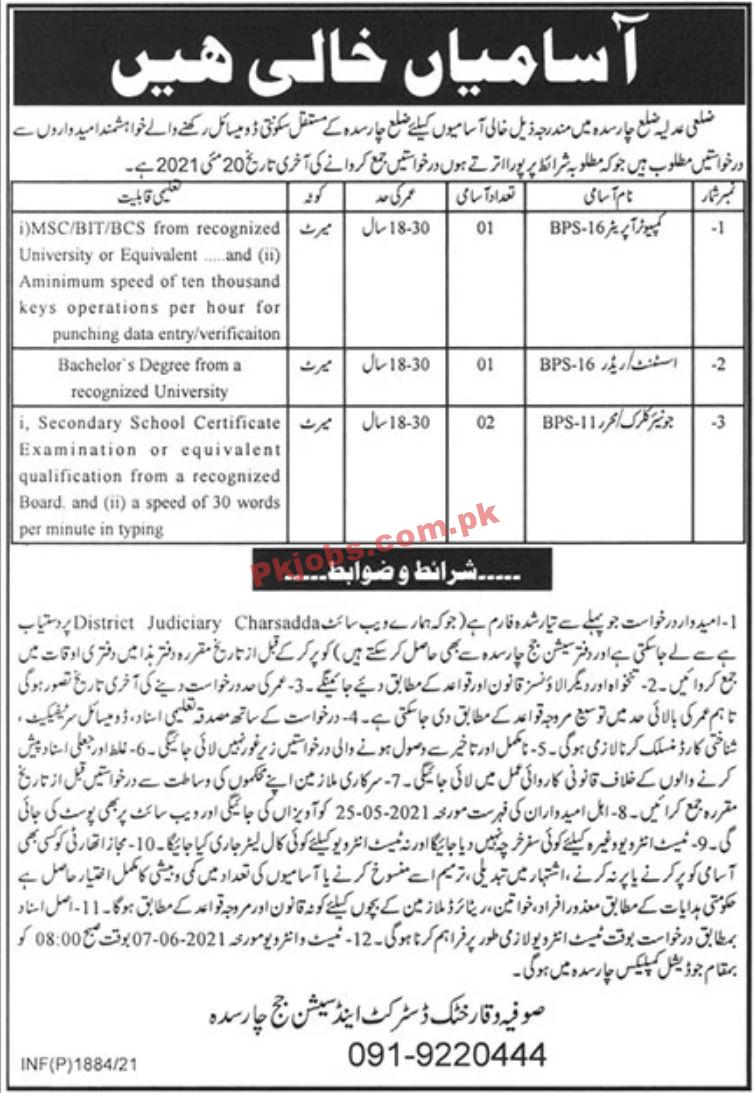 Jobs in Session Court Charsadda