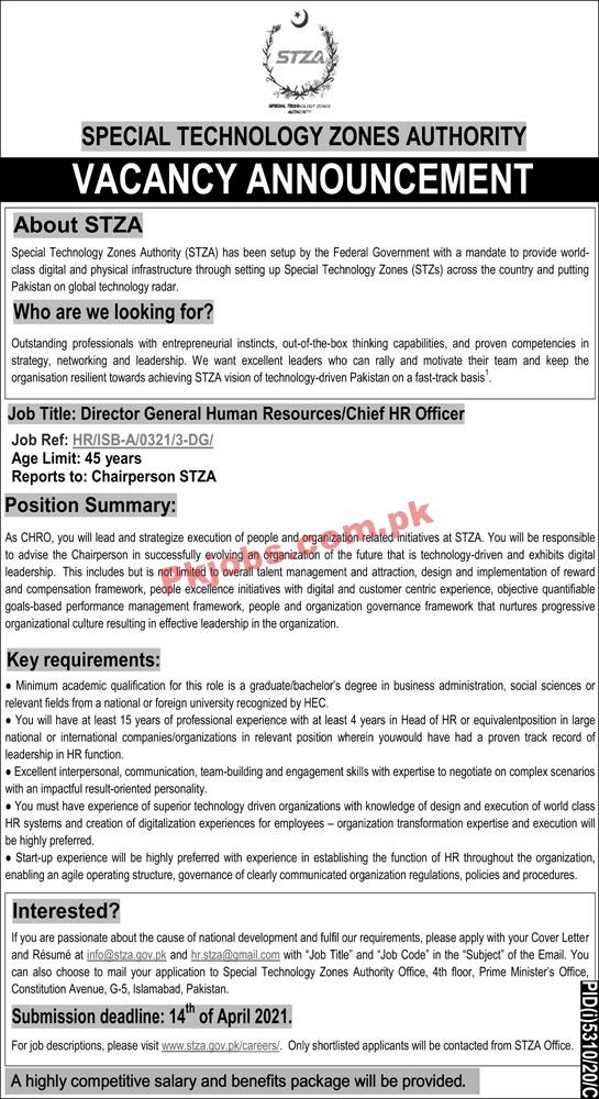 Jobs in Special Technology Zones Authority STZA