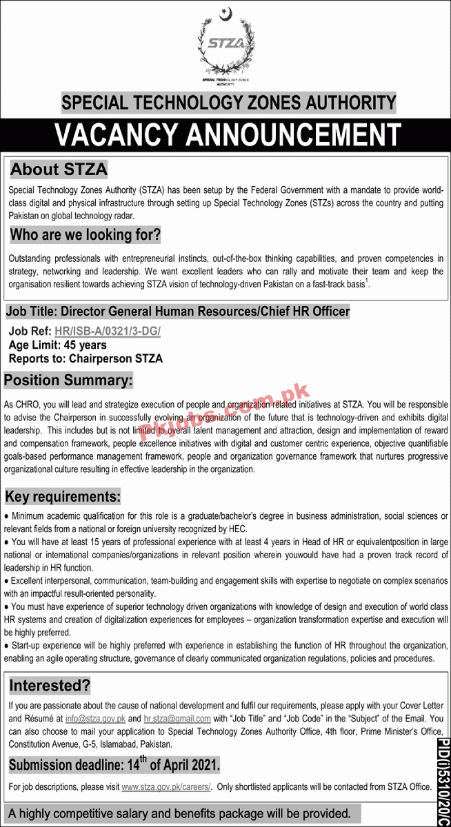 Jobs in Special Technology Zones Authority