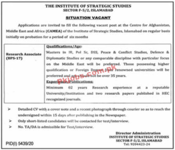 Jobs in The Institute of Strategic Studies