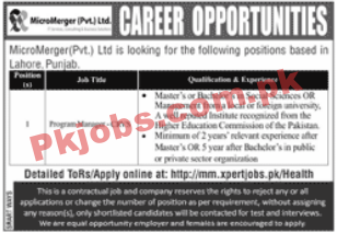 Micro Merger Pvt Limited Latest Management PK Jobs 2021