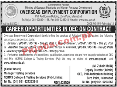 Ministry of Overseas Pakistanis Management PK Jobs 2021