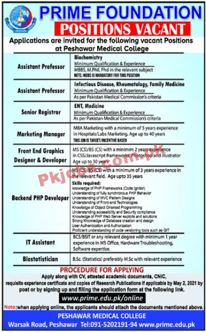 Prime Foundation NGO Latest Management PK Jobs 2021