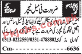 Private Educational Sector Teaching PK Jobs 2021