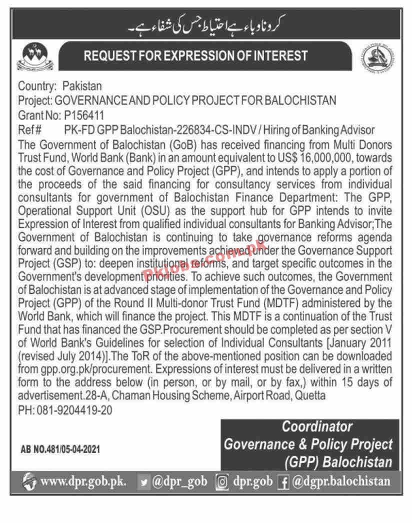 World Bank Multi Donors Trust Fund PK Jobs 2021