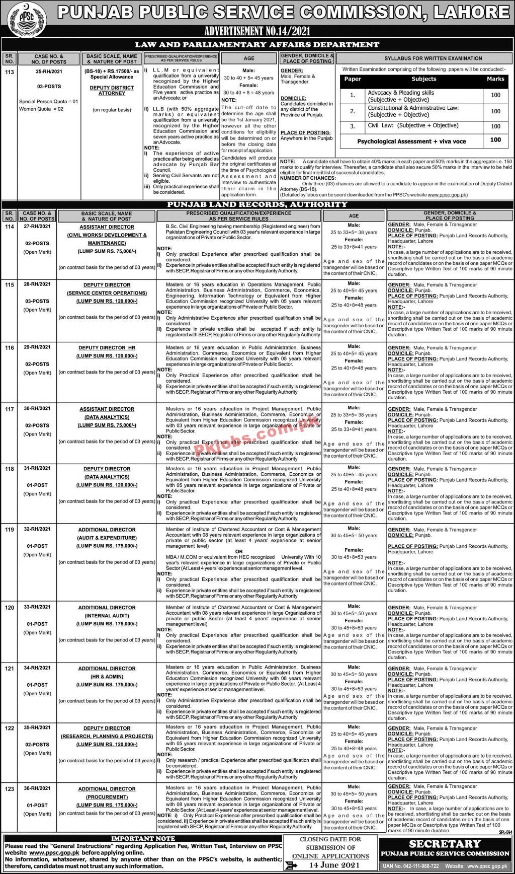 Public Service Commission Announced Management PK Jobs 2021