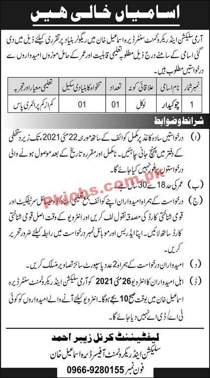 Inter Services Selection Board (ISSB) Security PK Jobs 2021