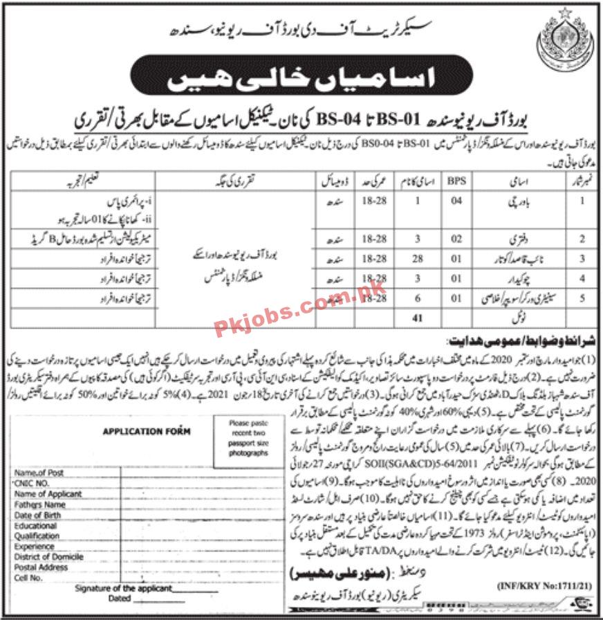 Jobs in Board of Revenue Sindh