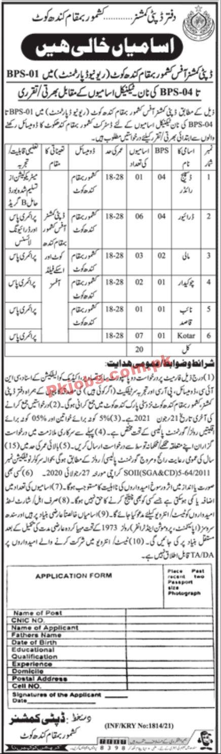 Jobs in Deputy Commissioner Kashmore