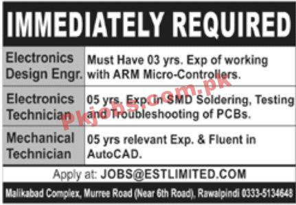 Jobs in EST Limited