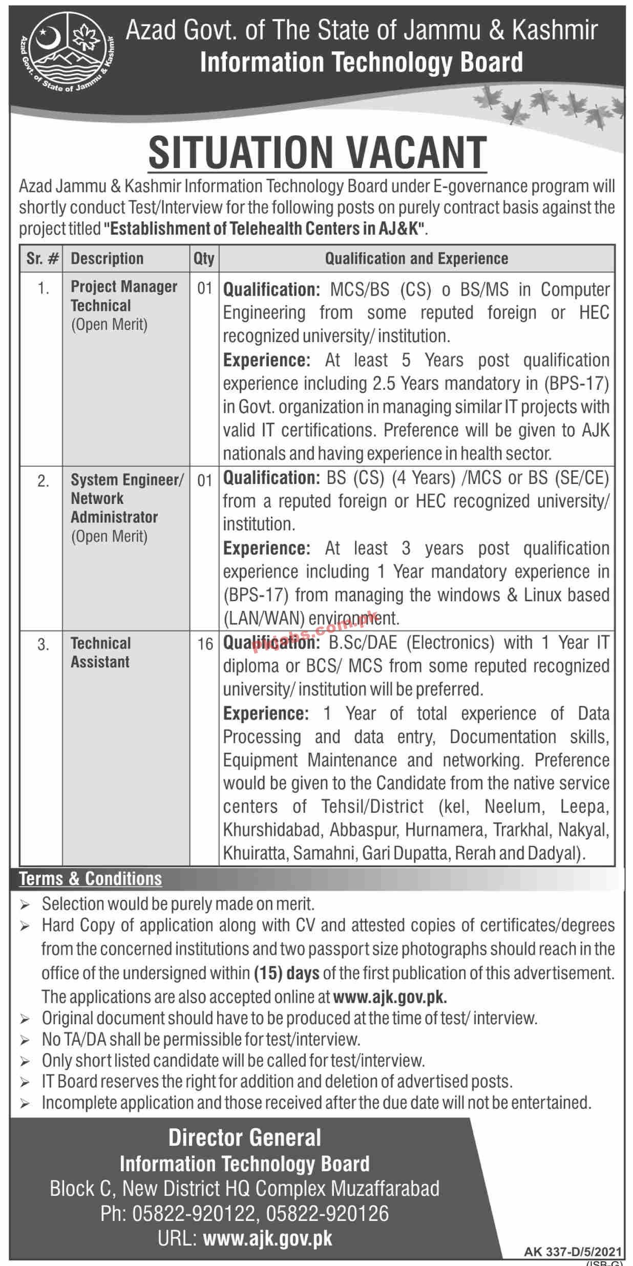 Jobs in Information Technology Board