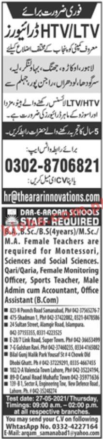 Jobs in Jang Newspaper Jobs 23 May