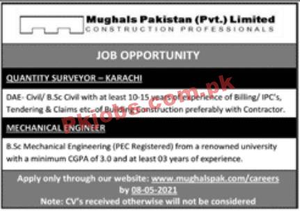 Jobs in Mughals Pakistan Pvt Limited