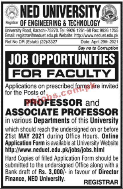 Jobs in NED University of Engineering & Technology