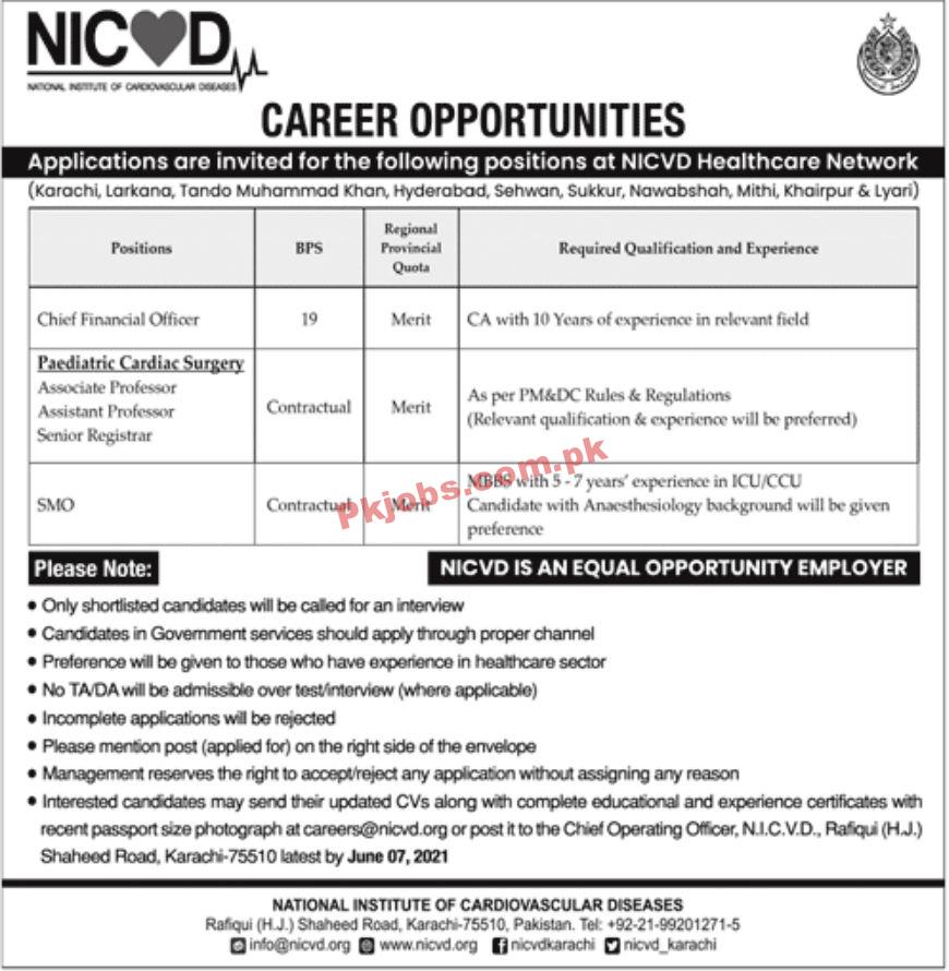 Jobs in National Institute of Cardiovascular Diseases