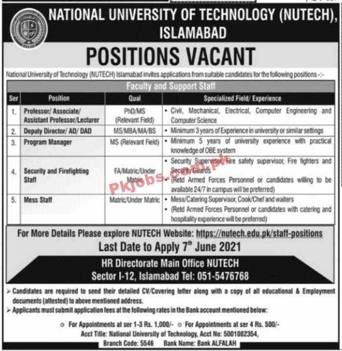 Jobs in National University of Technology