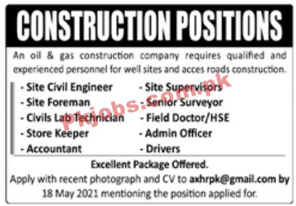 Jobs in Oil & Gas Construction Company