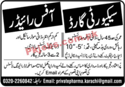 Jobs in Private Pharma Karachi