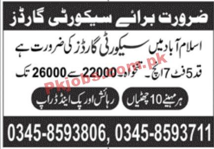 Jobs in Private Sector Islamabad