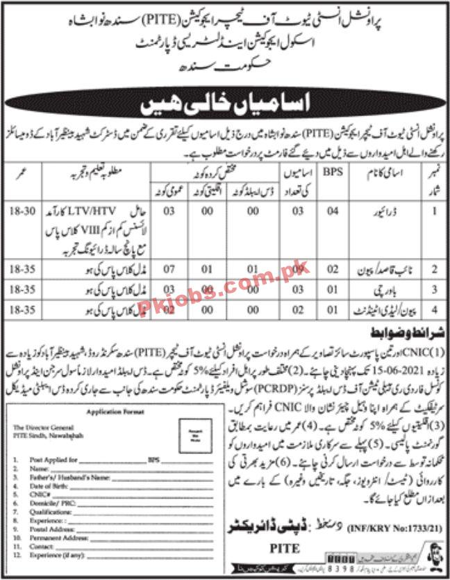 Jobs in Provincial Institute of Teachers Education PITE