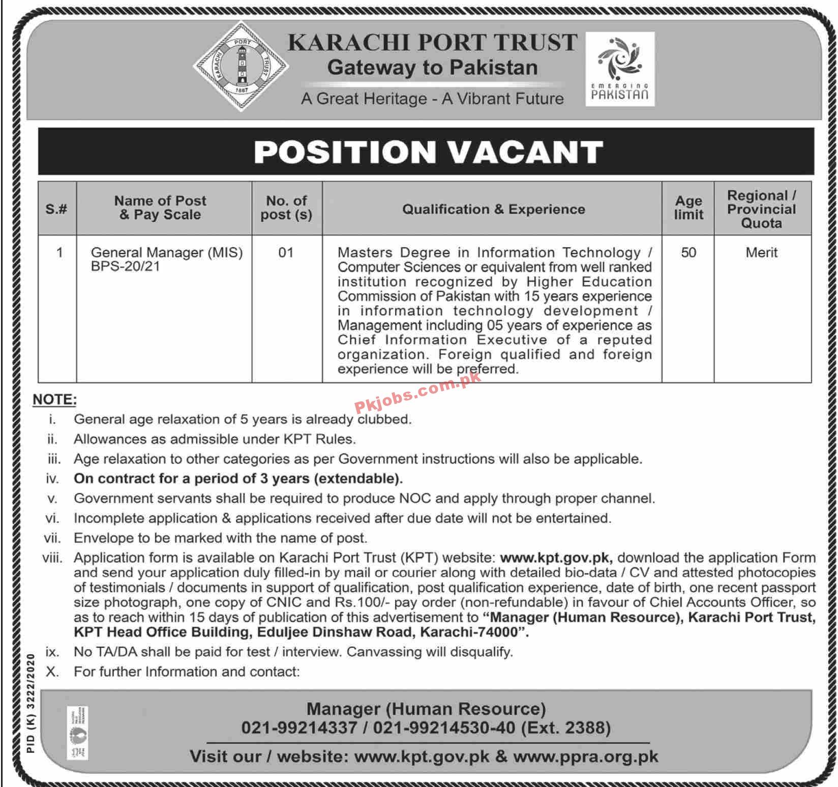 Karachi Port Trust Announced Latest Management PK Jobs 2021