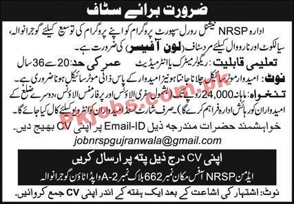 National Rural Support Programme (NRSP) Management PK Jobs 2021