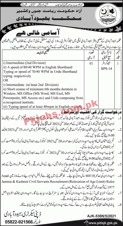 Population Welfare Department Management PK Jobs 2021