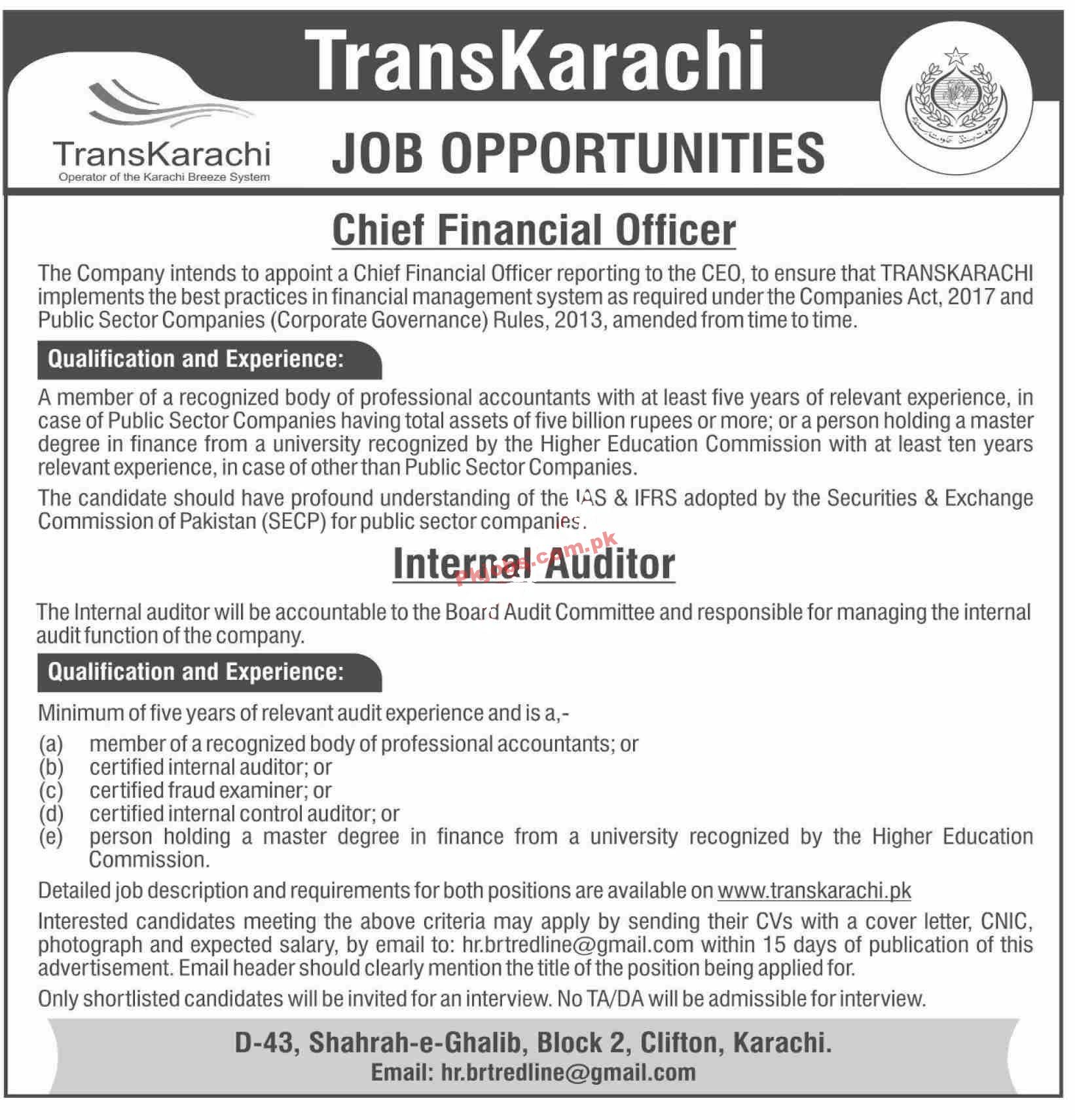 TransKarachi Announced Latest Management PK Jobs 2021