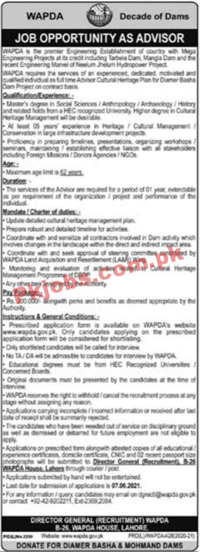 Water & Power Development Authority (WAPDA) Management PK Jobs 2021