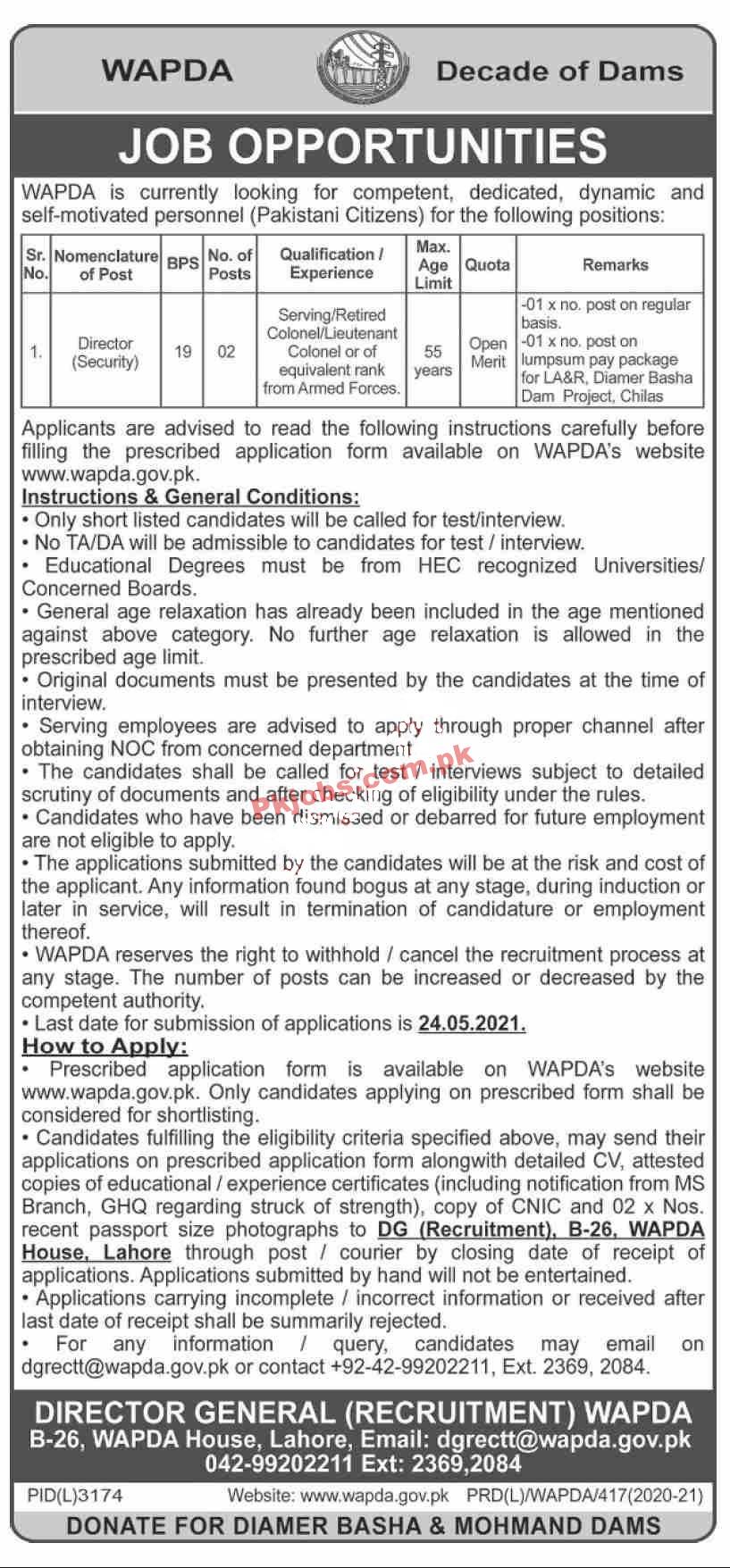 Water & Power Development Authority (WAPDA) PK Jobs 2021