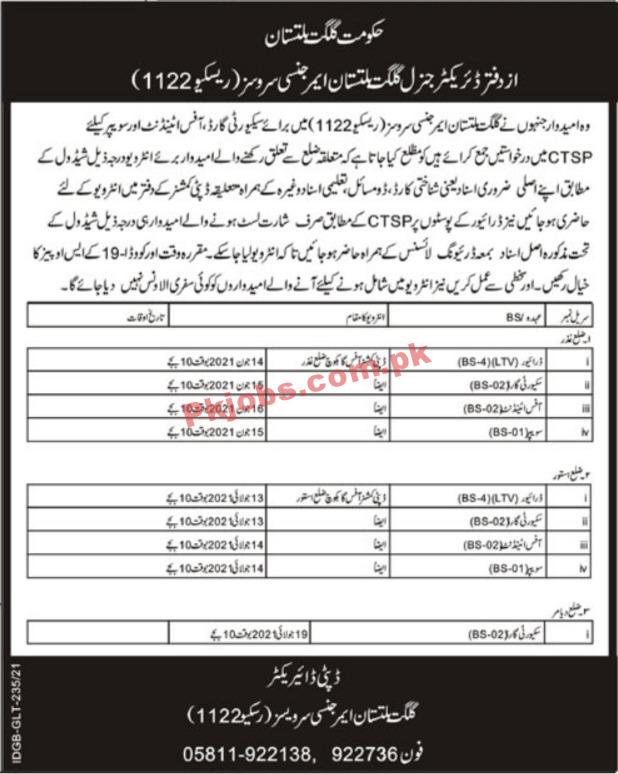 1122 Rescue Emergency Services Announced Latest PK Jobs 2021