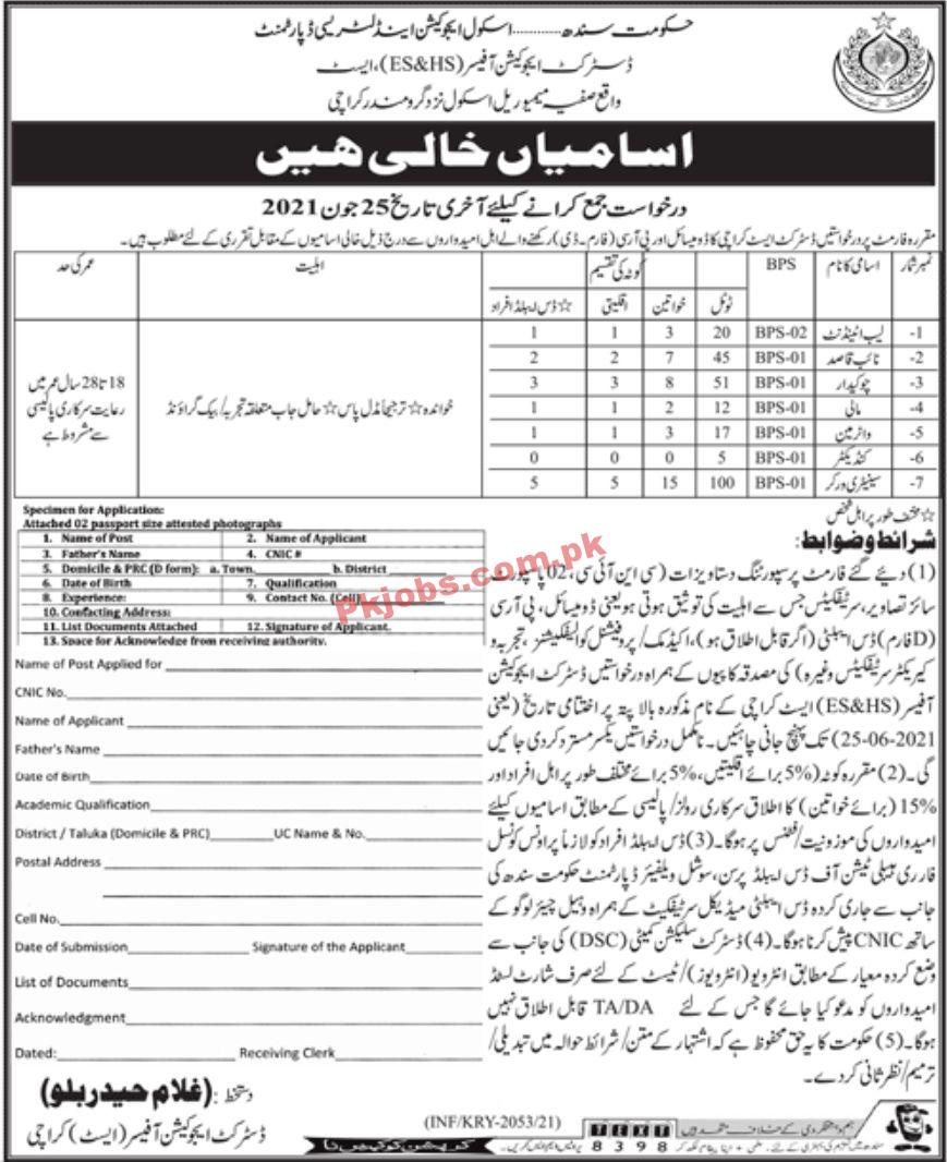 Jobs in Government of Sindh School Education & Literacy Department Karachi