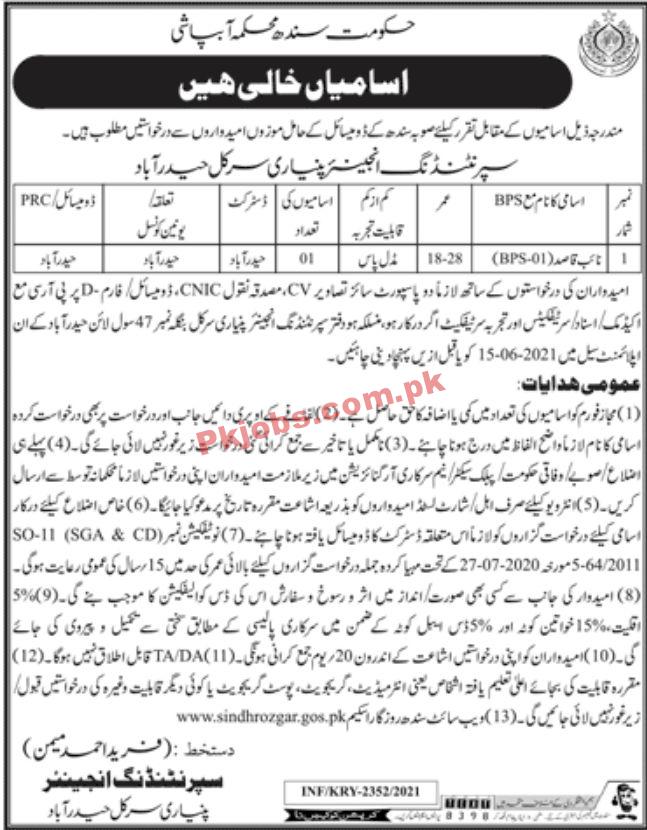 Jobs in Government of Sindh Irrigation Department