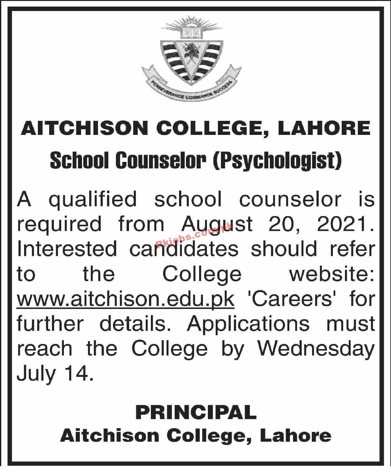 Jobs in Aitchison College Lahore