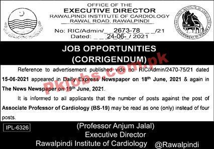 Jobs in Rawalpindi Institute of Cardiology