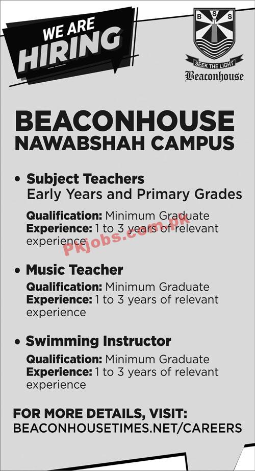 Beaconhouse School System Announced Latest PK Jobs 2021