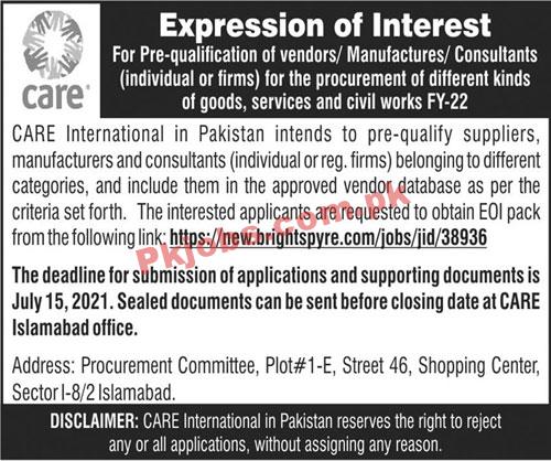 CARE International Pakistan NGO Announced Management PK Jobs 2021