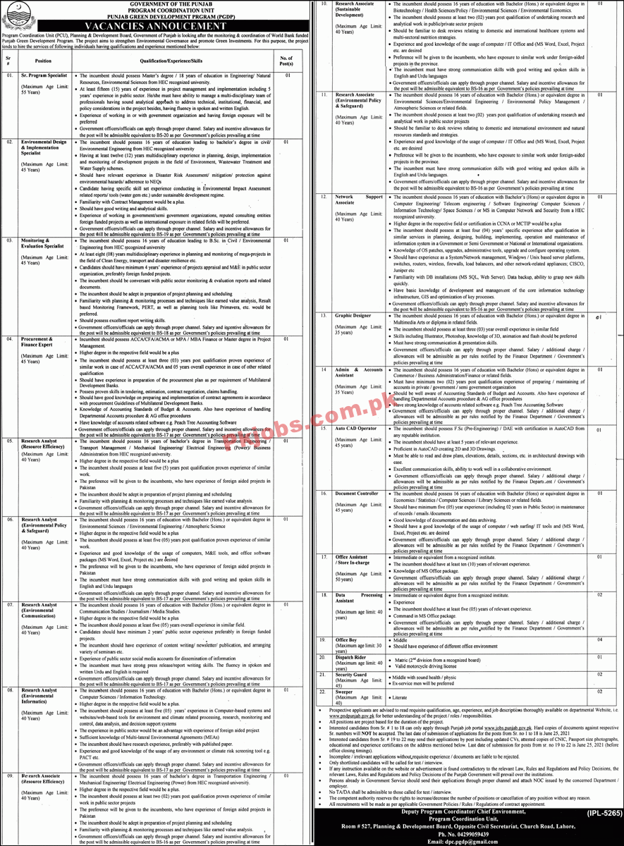 Green Pakistan Development Program Announced Management PK Jobs 2021