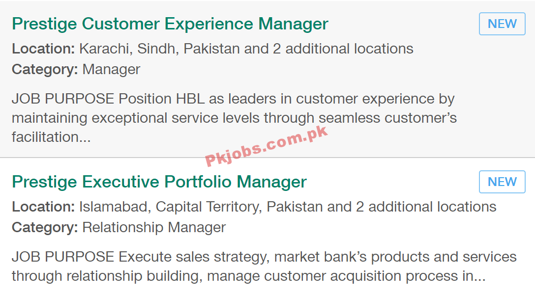 HBL Bank Announced Latest Management PK Jobs 2021