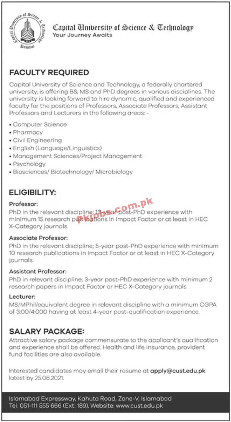 Jobs in Capital University of Science & Technology