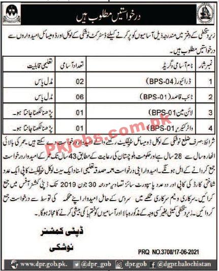 Jobs in Deputy Commissioner Noshki