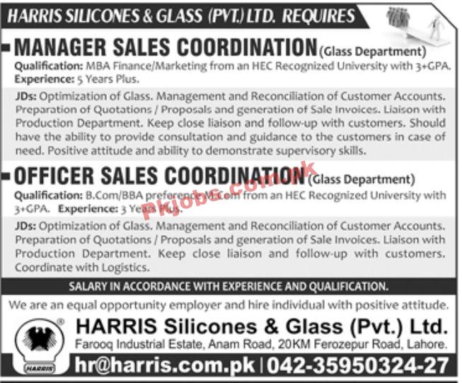 Jobs in Harris Silicones & Glass Pvt Ltd