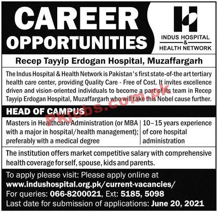 Jobs in Indus Hospital & Health Networks