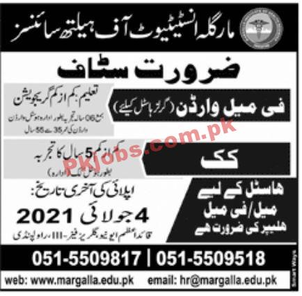 Jobs in Margala Institute of Health Sciences