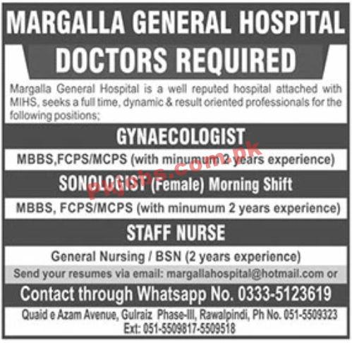 Jobs in Margalla General Hospital