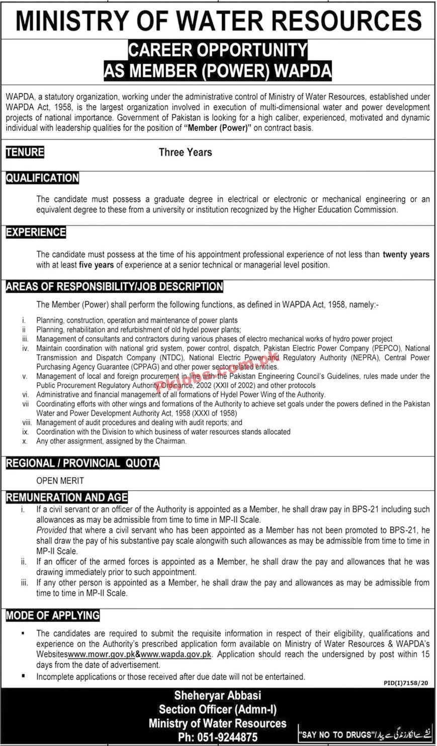 Jobs in Ministry of Water Resources