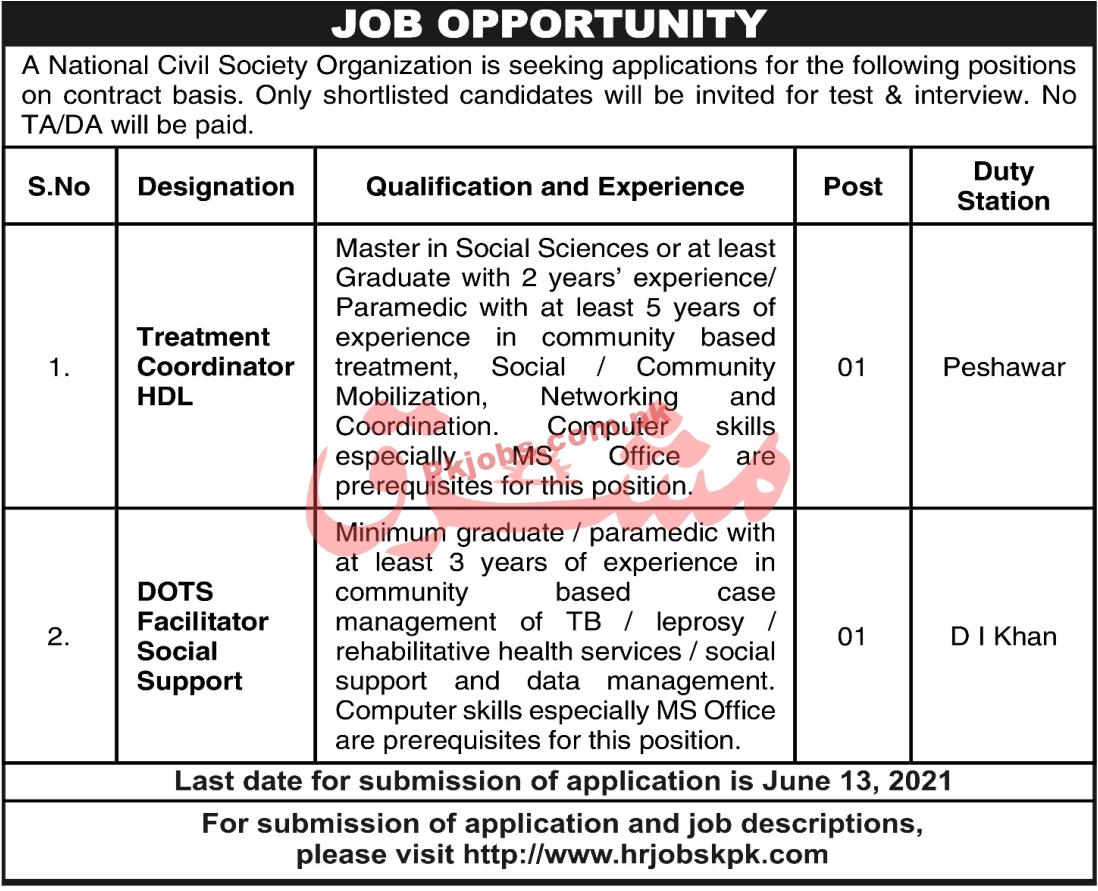 Jobs in National Civil Society Organization